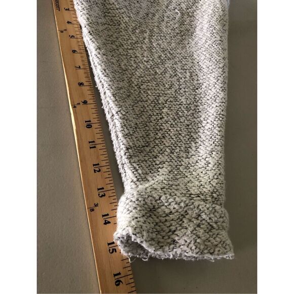 FREE PEOPLE Soft Textured Long Sleeve Hooded Pullover Top w/ Fraying SZ XS - Picture 12 of 16